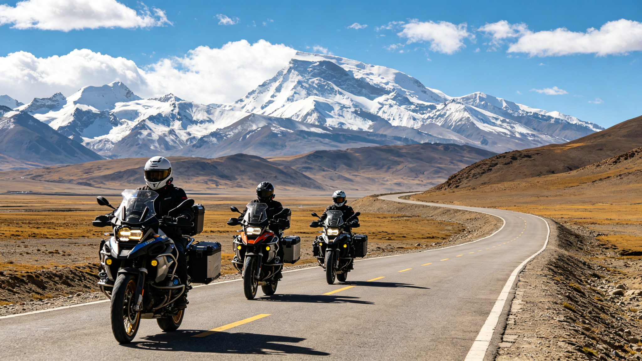 长途摩旅场景